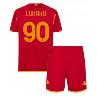 Dětský fotbalový dres AS Roma Romelu Lukaku #90 2023-24 Domácí Krátký Rukáv (+ trenýrky)